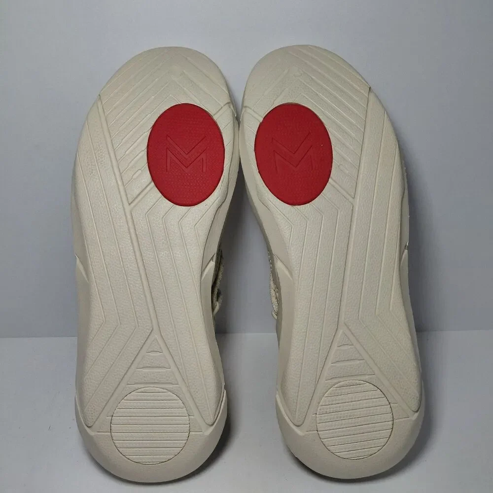 Muvez 2.0 Dual Sole Mens 11 Womens 12 Slip On Sneakers Comfort Shoes Cream Brown